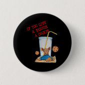 Funny, wenn du der Maus ein Kekskostüm zum Geburts Button (Vorderseite)