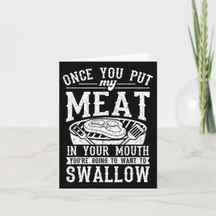 Funny, wenn du mein Fleisch in deinen Mund gelegt Karte