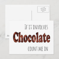Funny, wenn es Schokolade beinhaltet, zählen Sie m