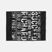 Funny, wenn Sie zuerst nicht erfolgreich sein Gebu Fleecedecke (Vorderseite (Horizontal))