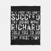 Funny, wenn Sie zuerst nicht erfolgreich sein Gebu Fleecedecke (Vorderseite)