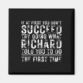 Funny, wenn Sie zuerst nicht erfolgreich sein Gebu Magnet (Vorne)