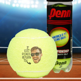 Funny, wenn verloren kehren zu Männern Gesicht Fot Tennisbälle