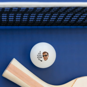 Funny, wenn verloren kehren zu Männern Gesicht Fot Tischtennisball