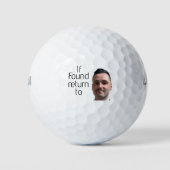 Funny, wenn verpasst Rückkehr zu Men Face Foto Gol Golfball (Vorderseite)
