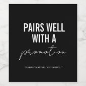 Funny Werbeaktion | Schwarzes Weinetikett (Einzelnes Label)