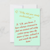 Funny "Werden Sie Archäologe, zerstören Sie die We Karte (Vorderseite)