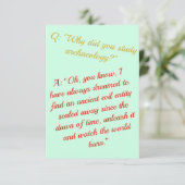 Funny "Werden Sie Archäologe, zerstören Sie die We Karte (Stehend Vorderseite)