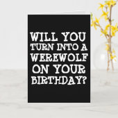 FUNNY WEREWOLF BIRTHDAY CARD CARDS KARTE (Gelbe Blume)