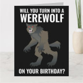 FUNNY WEREWOLF BIRTHDAY CARD CARDS KARTE (Vorderseite)