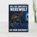 FUNNY WEREWOLF BIRTHDAY CARD FÜR BROTHER IHM KARTE<br><div class="desc">WERDEN SIE SICH AM GEBURTSTAG IN EINEN WERKOLF EINSTELLEN? FALSCHE NACHRICHT INNERHALB.</div>