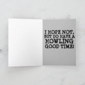 FUNNY WEREWOLF BIRTHDAY GREETING CARD KARTE (Innenseite)
