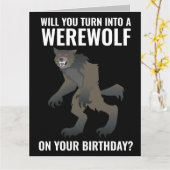 FUNNY WEREWOLF BIRTHDAY Gruß KARTENKARTEN Karte (Gelbe Blume)