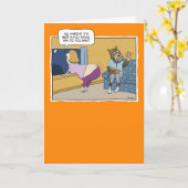 Funny Werewolf und Full Moon Halloween Karte (Gelbe Blume)