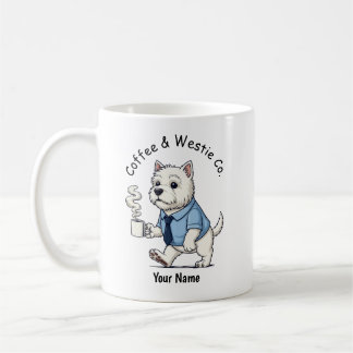 Funny West Highland Whit Dog Business Suit Coffee  Kaffeetasse