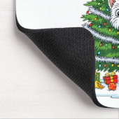 Funny West Highland White Terrier Dog Christmas Tr Mousepad (Ecke)