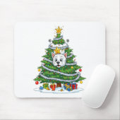 Funny West Highland White Terrier Dog Christmas Tr Mousepad (Mit Mouse)