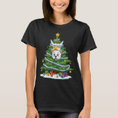 Funny West Highland White Terrier Dog Christmas Tr T-Shirt (Vorderseite)
