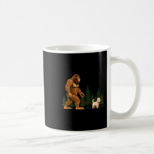 Funny West Highland White Terrier Westie Bigfoot D Kaffeetasse (Rechts)