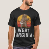 Funny West Virginia Grizzly Bear Bluegrass Banjo T-Shirt (Vorderseite)