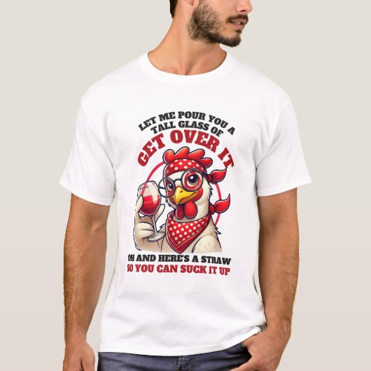 Funny Western Chicken Humor T-Shirt (Vorderseite)