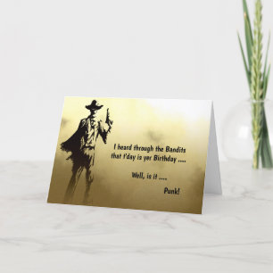 Funny Western Cowboy Birthday Card Feiertagskarte