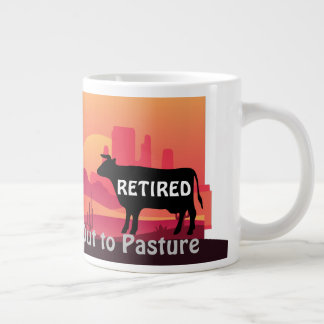 Funny Western Kuh Thema Rente an Weide Jumbo-Tasse