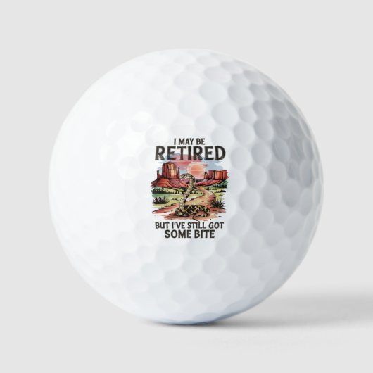 Funny Western Rtirement Rattlesnaite Bite Golfball (Vorderseite)