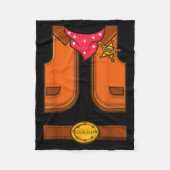Funny Western Sheriff Halloween Cowboy Vest Simple Fleecedecke (Vorderseite)
