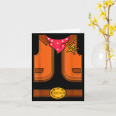 Funny Western Sheriff Halloween Cowboy Vest Simple Karte (Gelbe Blume)