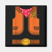 Funny Western Sheriff Halloween Cowboy Vest Simple Magnet (Vorne)