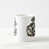 Funny Western Skeleton Cowboy Playing Guitar Count Kaffeetasse (Mittel)