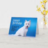 Funny Westie Birthday Card Karte (Gelbe Blume)