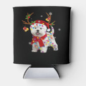 Funny Westie Christmas T-Shirt Reindeer Christmas Dosenkühler (Vorderseite)