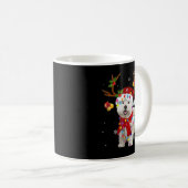 Funny Westie Christmas T-Shirt Reindeer Christmas  Kaffeetasse (VorderseiteRechts)
