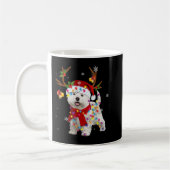 Funny Westie Christmas T-Shirt Reindeer Christmas  Kaffeetasse (Links)