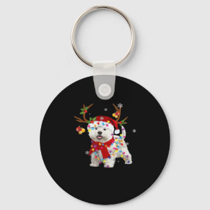 Funny Westie Christmas T-Shirt Reindeer Christmas  Schlüsselanhänger
