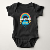 Funny Wether Girl Meteorologe Meteorology Cloud Baby Strampler (Vorderseite)