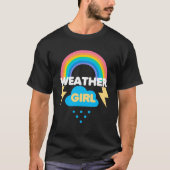 Funny Wether Girl Meteorologe Meteorology Cloud T-Shirt (Vorderseite)