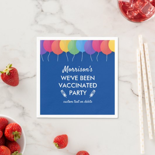 Funny We've Been Covid Vaccinated Party Custom Serviette (Beispiel)