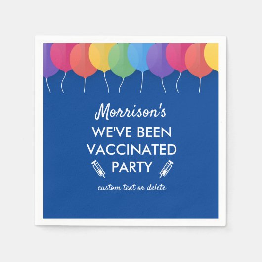 Funny We've Been Covid Vaccinated Party Custom Serviette (Vorderseite)