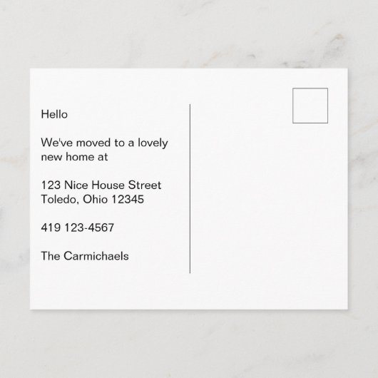 Funny Weve mochte die alte Zuhause für einen weiße Ankündigungspostkarte (Rückseite)