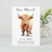 Funny Weve moo-ved New Address Highland Cow Moving Ankündigung (Stehend Vorderseite)