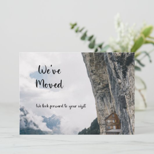 Funny Weve moved New Address Cliff House Ankündigung (Stehend Vorderseite)