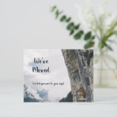 Funny Weve moved New Address Cliff House Postkarte (Stehend Vorderseite)