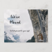 Funny Weve moved New Address Cliff House Postkarte (Vorderseite)