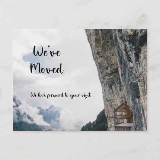 Funny Weve moved New Address Cliff House Postkarte (Vorderseite)