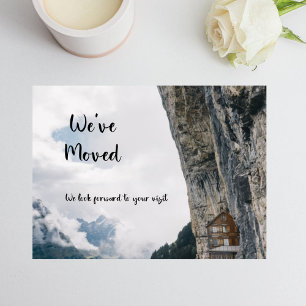 Funny Weve moved New Address Cliff House Postkarte