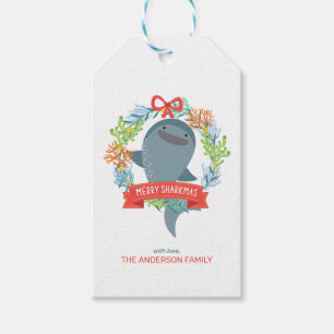 Funny Whale Hai Weihnachten Geschenkanhänger