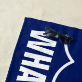 Funny Whale Hello There Pub White Blue Beach Handt Strandtuch (Beispiel)